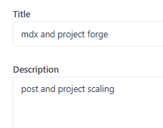 mdx and project forge